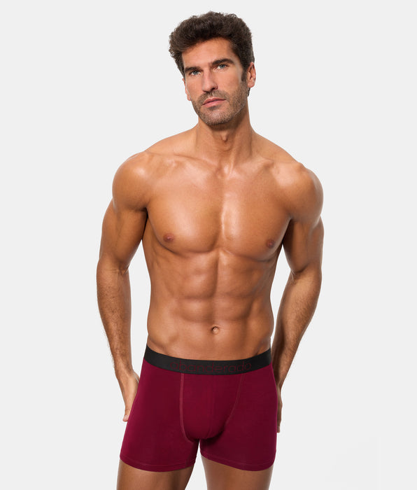 Abanderado Pack 2 Bóxer Cerrados Línea Premium Sensitive azul oscuro y granate hombre