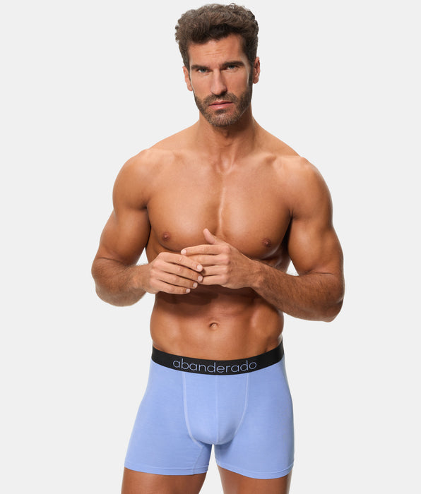 Abanderado Pack 2 Bóxer Cerrados Línea Premium Sensitive azul oscuro y lavanda hombre