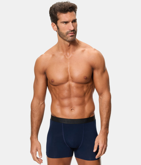 Abanderado Pack 2 Bóxer Cerrados Línea Premium Sensitive azul oscuro y lavanda hombre