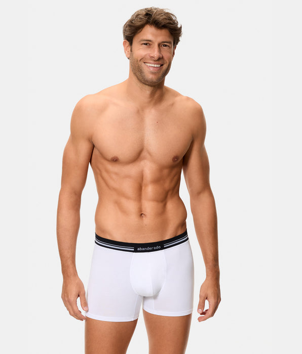 Abanderado Bóxer cerrado de hombre con cintura extrasuave compresión inteligente blanco