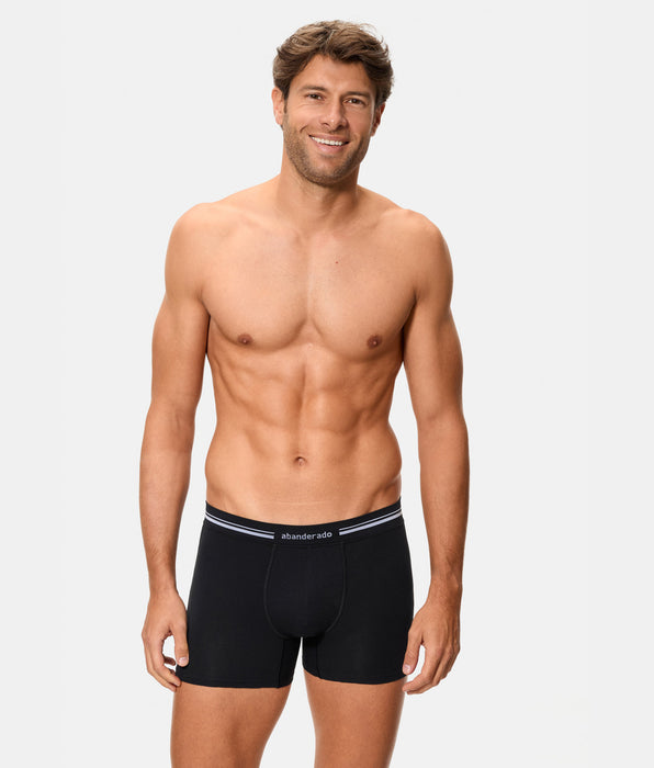 Abanderado Bóxer cerrado de hombre con cintura extrasuave compresión inteligente negro
