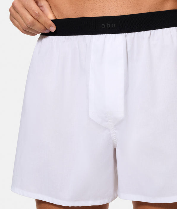 Abanderado Bóxer tela 100% algodón Supima alta calidad blanco