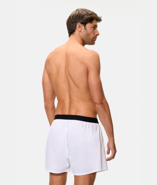 Abanderado Bóxer tela 100% algodón Supima alta calidad blanco