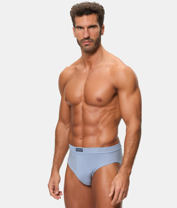 Abanderado Pack of 2 Open Briefs 100% Cotton Multipack Blue Style and Men's Tie Print