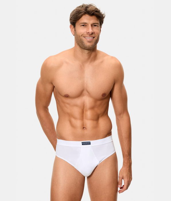 Abanderado Pack of 2 Open Briefs 100% Cotton Multipack Style White Men