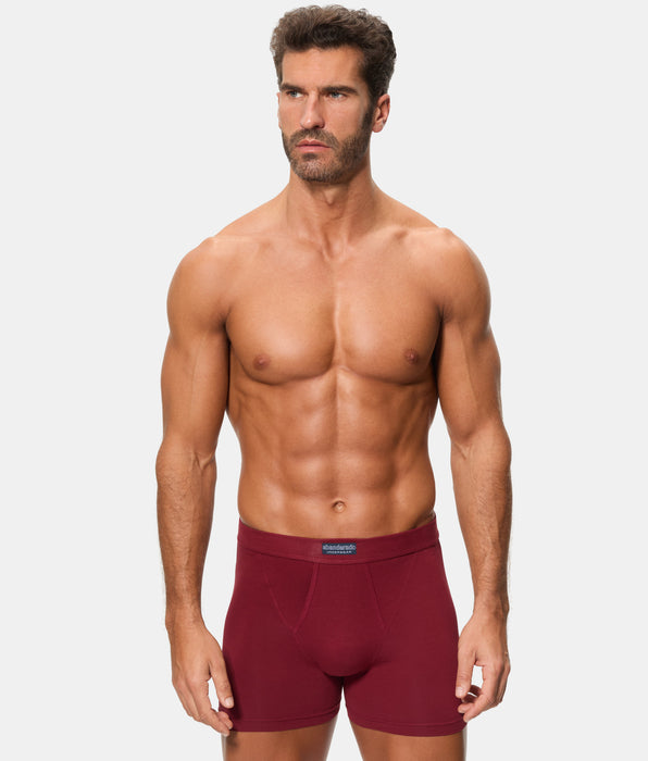 Abanderado Pack of 2 Open Boxers 100% Cotton Multipack Style Blue Maroon Logo Men