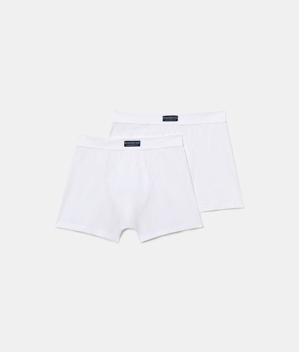 Abanderado Pack de 2 Boxers Abertos 100% Algodão Multipack Estilo Branco Masculino