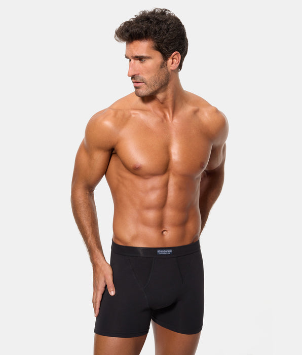 Abanderado Pack 2 Bóxers Abiertos 100% Algodón Multipack Estilo negro y gris vigoré hombre