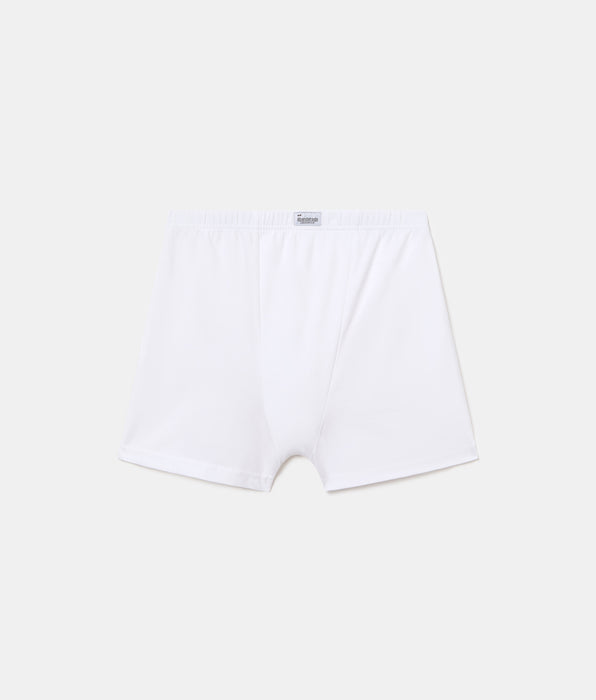 Abanderado Bóxer Cerrado Junior 100% Algodón Elástico blanco niño