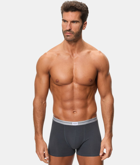 Abanderado Pack of 2 Ultra Resist Closed Boxers in Grey and Blue Cotton for Men