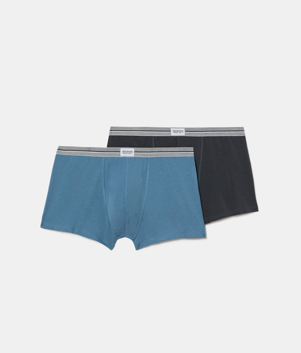Abanderado Pack de 2 Boxers Fechados Ultra Resist em Algodão Cinza e Azul para Homem