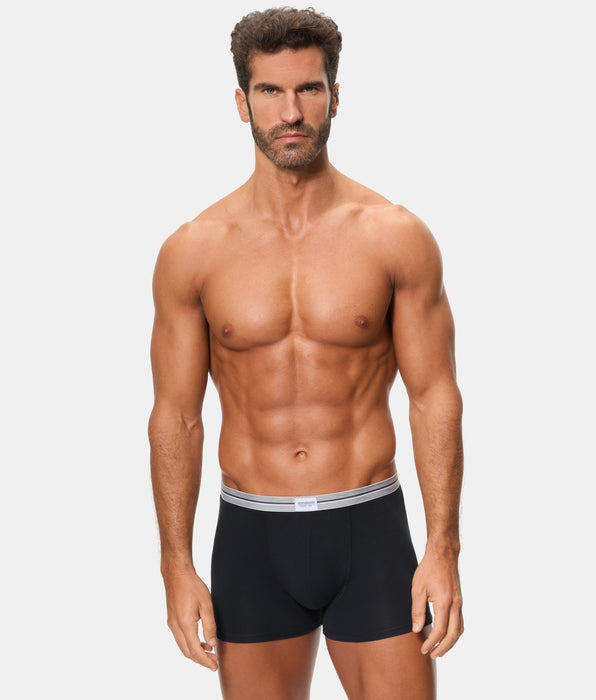 Abanderado Pack of 2 Ultra Resist Closed Boxers in Grey and Black Cotton for Men