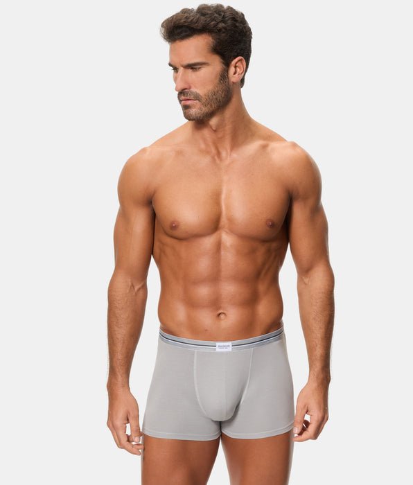 Abanderado Pack of 2 Ultra Resist Closed Boxers in Grey and Black Cotton for Men