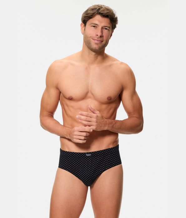 Abanderado Pack de tres slips semicortos de hombre con estampados tonos rojo