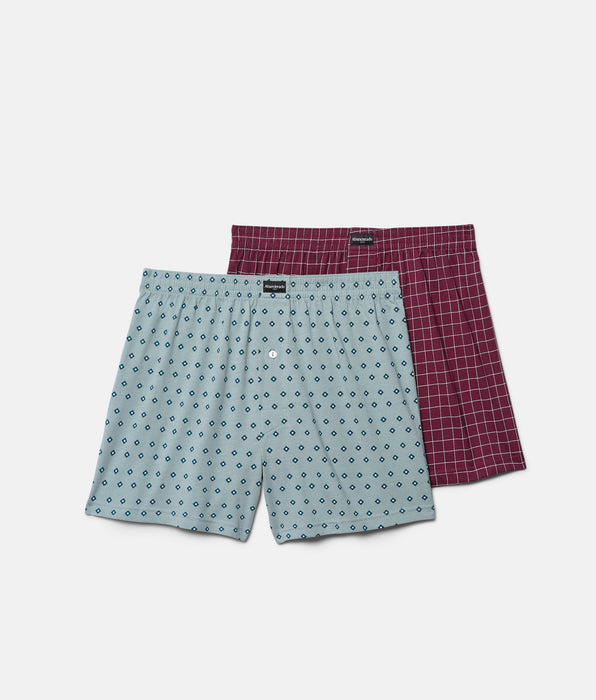 Abanderado Pack 2 boxers de punto de hombre algodón estampados mix corbata