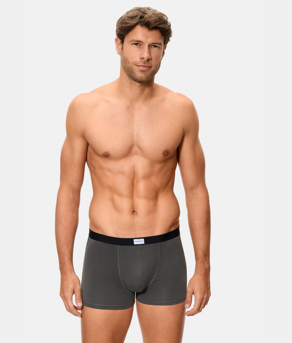 Abanderado Pack de 2 bóxers cerrados de hombre de algodón elástico ultra resistente azul y gris