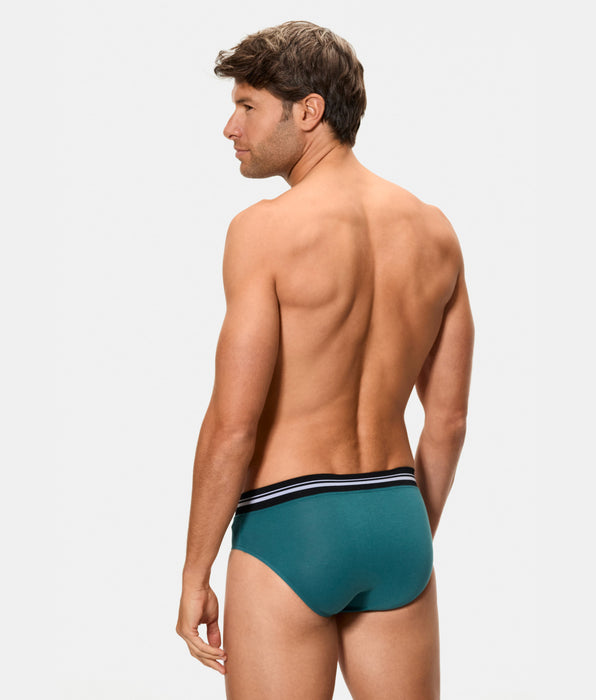 Abanderado Slip cerrado de hombre con cintura extra suave compresión inteligente verde