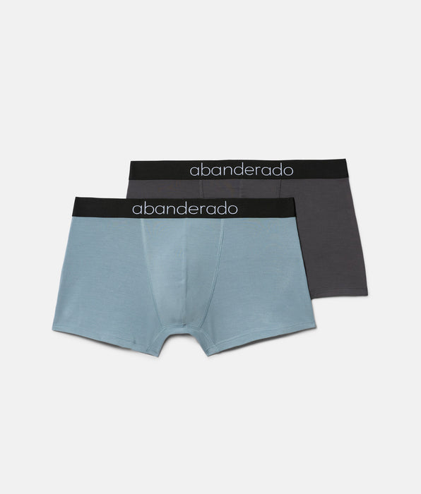 Abanderado Pack de dos bóxers fibra de bambú Natural Comfort grises